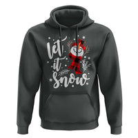 Christmas Let It Snow Hoodie Funny Snowman Snowflakes