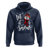 Christmas Let It Snow Hoodie Funny Snowman Snowflakes