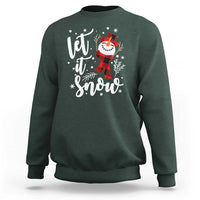 Christmas Let It Snow Sweatshirt Funny Snowman Snowflakes - Wonder Print Shop
