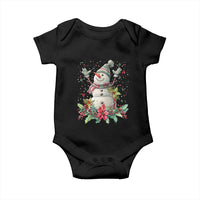 Christmas Snowman Baby Onesie Retro Winter Holiday Gift For Her