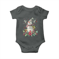 Christmas Snowman Baby Onesie Retro Winter Holiday Gift For Her