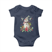 Christmas Snowman Baby Onesie Retro Winter Holiday Gift For Her