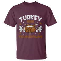 Thanksgiving Turkey And Touchdowns Football Season T Shirt Game Day - Wonder Print Shop