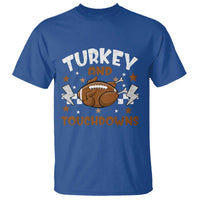 Thanksgiving Turkey And Touchdowns Football Season T Shirt Game Day - Wonder Print Shop