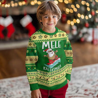Hawaiian Christmas Ugly Christmas Sweater Mele Kalikimaka Hawaii Surfing Santa Tropical Beach - Wonder Print Shop