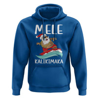 Hawaiian Christmas Hoodie Mele Kalikimaka Hawaii Surfing Santa Tropical Beach