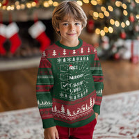 Funny Santa Ugly Christmas Sweater Nice Naughty I Swear I Tried Xmas List - Wonder Print Shop