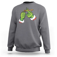 Pothead Christmas Sweatshirt Cannabis Weed Adult Christmas Party - Wonder Print Shop