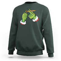 Pothead Christmas Sweatshirt Cannabis Weed Adult Christmas Party - Wonder Print Shop
