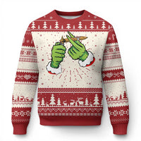 Pothead Ugly Christmas Sweater Cannabis Weed Adult Christmas Party - Wonder Print Shop