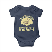 Hunting Baby Onesie I'm Into Fitness Fit'ness Deer In My Freezer Deer Hunter