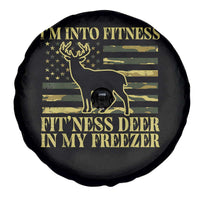 Hunting Spare Tire Cover I'm Into Fitness Fit'ness Deer In My Freezer Camo Flag