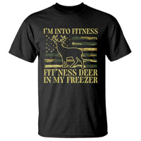 Hunting T Shirt I'm Into Fitness Fit'ness Deer In My Freezer Camo Flag - Wonder Print Shop