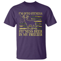 Hunting T Shirt I'm Into Fitness Fit'ness Deer In My Freezer Camo Flag - Wonder Print Shop
