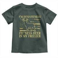 Hunting Toddler T Shirt I'm Into Fitness Fit'ness Deer In My Freezer Camo Flag