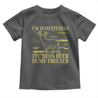 Hunting Toddler T Shirt I'm Into Fitness Fit'ness Deer In My Freezer Camo Flag
