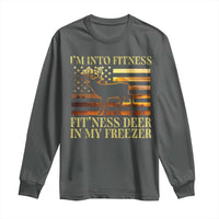 Hunting Long Sleeve Shirt I'm Into Fitness Fit'ness Deer In My Freezer American Flag