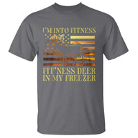Hunting T Shirt I'm Into Fitness Fit'ness Deer In My Freezer American Flag - Wonder Print Shop