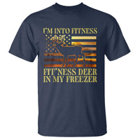 Hunting T Shirt I'm Into Fitness Fit'ness Deer In My Freezer American Flag - Wonder Print Shop