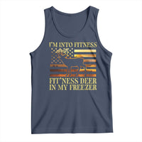 Hunting Tank Top I'm Into Fitness Fit'ness Deer In My Freezer American Flag