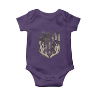 Deer Hunting American Flag Baby Onesie