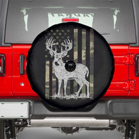 Deer Hunting American Camouflage Flag Spare Tire Cover