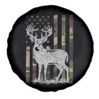 Deer Hunting American Camouflage Flag Spare Tire Cover