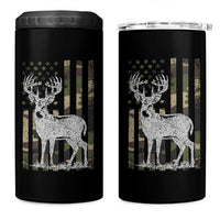 Deer Hunting American Camouflage Flag 4 in 1 Can Cooler Tumbler