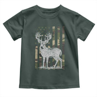 Deer Hunting American Camouflage Flag Toddler T Shirt