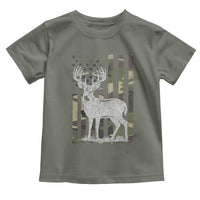 Deer Hunting American Camouflage Flag Toddler T Shirt