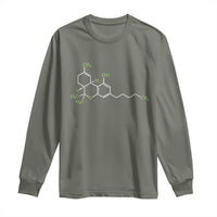 Marijuana Long Sleeve Shirt Cannabis Weed Pot Molecule THC Stoner Gift