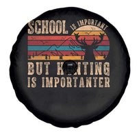 School Is Important But Hunting Is Importanter Spare Tire Cover Retro Deer Hunting Boy - Wonder Print Shop