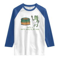 Funny Frog Raglan Shirt Thats It You're Going In The Soup Weird Weirdcore Meme - Wonder Print Shop