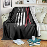 American Flag Drumsticks Throw Blanket USA Drummers Vintage Drum Sticks - Wonder Print Shop