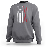 American Flag Drumsticks Sweatshirt USA Drummers Vintage Drum Sticks - Wonder Print Shop