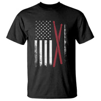 American Flag Drumsticks T Shirt USA Drummers Vintage Drum Sticks - Wonder Print Shop