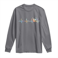 Drums Heartbeat Long Sleeve Shirt Drummer Percussionist Silhouette - Wonder Print Shop