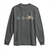Drums Heartbeat Long Sleeve Shirt Drummer Percussionist Silhouette - Wonder Print Shop