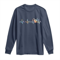 Drums Heartbeat Long Sleeve Shirt Drummer Percussionist Silhouette - Wonder Print Shop