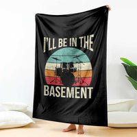 Funny Drummer Throw Blanket Drum Set Drumming Lovers I'll Be In The Basement - Wonder Print Shop