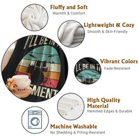 Funny Drummer Throw Blanket Drum Set Drumming Lovers I'll Be In The Basement - Wonder Print Shop