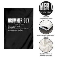 Funny Drummer Guy Garden Flag Definition Vintage Drums Drumming - Wonder Print Shop