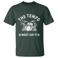 Funny Drummer T Shirt Retro The Tempo Is What I Say It is - Wonder Print Shop