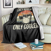 Funny Drummer Kid Throw Blanket Like A Regular Kid But Cooler Boys Girls Kids - Wonder Print Shop