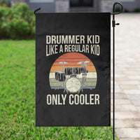Funny Drummer Kid Garden Flag Like A Regular Kid But Cooler Boys Girls Kids - Wonder Print Shop