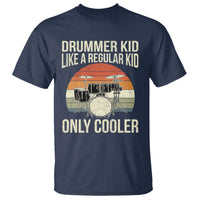 Funny Drummer Kid T Shirt Like A Regular Kid But Cooler Boys Girls Kids - Wonder Print Shop