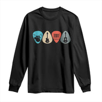Guitar Pick Long Sleeve Shirt Retro Music Instrument - Wonder Print Shop