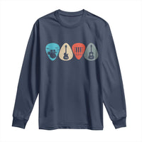 Guitar Pick Long Sleeve Shirt Retro Music Instrument - Wonder Print Shop