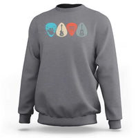 Guitar Pick Sweatshirt Retro Music Instrument - Wonder Print Shop