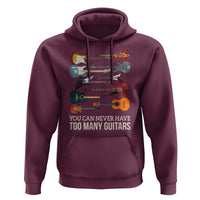 Funny Guitarist Hoodie You Can Never Have Too Many Guitars Vintage Guitar Lineup - Wonder Print Shop